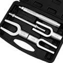 DURATECH 5-Piece Ball Joint Separator Set, Pickle Fork Tool Set, Tie Rod Removal Tool Set, 1-1/8", 15/16", 11/16", for Cars and Light Vans, with Suitcase