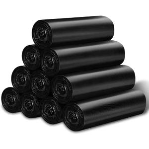 SuperValue 6-10 Gallon Trash Bags | 150 Count Bulk | Tall Kitchen | Can Liners | black Multi-Use Garbage Bags,Thickened garbage bags,18 x 21 inch, 45cm x 55cm,