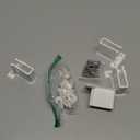 Wire Shelf End Bracket and White Down Wall Clips Kits, 4 Pcs White Plastic Closet Shelves Brackets and 8 Pcs Wire Shelf Loop Clip for Shelves Closet (Fasteners Included)