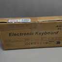 M SANMERSEN Piano Keyboard for Beginners, 37 Keys Built-in 1200mA Rechargeable Battery Electronic Piano Keyboard Portable Music Piano Keyboard with Mic LED Screen Teaching Gift for Beginners, Black