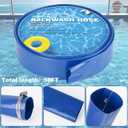 2" x 50 FT Pool Backwash Hose, Heavy Duty Flat Sump Pump Hose, Reinforced Discharge Hose with Clamp, Weather and Burst Resistant, Drain Clean Swimming Pools and Filters for Inground Pools