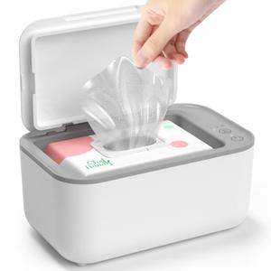 Baby Wipe Warmer, Wipe Warmer and Baby Wet Wipes Dispenser, Smart Precise Temperature Control Large Capacity Evenly Overall Heating Silence, Wipes Warmer for Babies Portable Wipe Warmer (White)