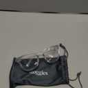 Stoggles Square Z87.1 Certified Polycarbonate Safety Glasses, Scratch & Shatter-Proof, Blue-Light & UV Blocking Lens, Top & Side Shields, Anti-Fog Dip Coated, Durable, Protective & Stylish Eyewear (Medium, Clear)