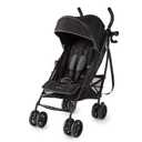 Summer Infant 3Dlite+ Convenience Stroller, Lightweight Umbrella Stroller with Oversized Canopy, Extra-Large Storage and Compact Fold, Black (Matte Black)