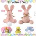 Thyle 6 Pcs Easter Plush Bunny Stuffed Animal Bulk 7.8 Inch Fluffy Multicolored Rabbit Decorations Cute Easter Basket Stuffers for Adults Spring Home Wedding Birthday Party Favors