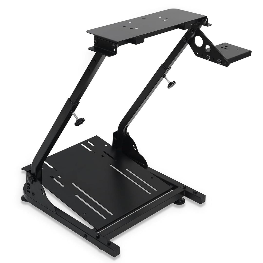 LGIB Sim Racing Wheel Stand Foldable & Adjustable Height Steering Wheel Stand for Logitech G25/G27/G29/G920/G923 & Thrustmaster T300/T300RS/T150 Simulator Cockpit without Gaming Steering Wheel Pedals