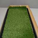 Ottomanson Artificial Grass Puppy Potty Training Pad with Tray, 15" x 30" Reusable Pee Pad for Small Pets and Dogs