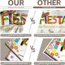 Fabric 72x43inch Mexican Fiesta Backdrop Cinco De Mayo Carnival Papel Picado Guitar Colorful Serape Blanket Photography Background Party Decorations Photo Banner
