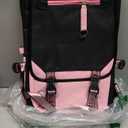 JiaYou Teenage Girls' Backpack Middle School Students Bookbag Outdoor Daypack with USB Charge Port (21 Liters, Black Pink)