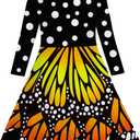 Funnycokid Girls Dress Size 4-13 Long Sleeve Kids Clothes