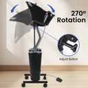 Portable Shampoo Bowl Height Adjustable Hair Washing Station with Electric Pump Dual-Bucket Portable Shampoo Sink with Sprayer for Home Salon Barber Use (Black), 14.8 x 19 inches