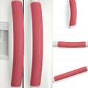 Rikzor Refrigerator Door Handle Covers, 5 PCS, Adjustable Appliance Handle Covers, Keep Your Kitchen Clean, Microwave Oven Stove Dishwasher Handle Protector, Non Slip Fridge Handle Cover(Blush Red)