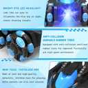 Eulogia RC Stunt Car for Boys 5-12, High Speed 360 Rotating, Drift 4WD Remote Control Car with Headlights, 2.4GHz Electric Rechargeable Race Stunt Toy Car for Boys Girls Birthday (Blue)