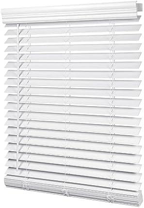 Amazon.com: LazBlinds 2-inch Cordless Faux Wood Blinds with Royal Valance, Room Darkening Horizontal Window Blinds, Inside Mount Blinds for Windows - Fit for Window 31'' W x 72'' H - White : Home & Kitchen
