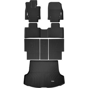 Floor Mats & Cargo Liner for 2023 2024 2025 Lexus RX/RX350/RX350h/RX500h (Not for RX450h+ PHEV),TPE All Weather Protection (Trunk Mat+Backrest Mat+Floor Mat)