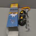 Petbobi Dog Tie-Out Cable and Stake - 50ft Heavy Duty Cable with Spring, No Tangle, 16in Ground Stake, Ideal for Yard, Camping and Beach, Suitable for Medium to Large Dogs Up to 120 lbs, Black