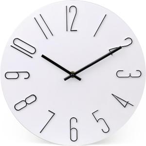 Wall Clock Silent Non-Ticking 12 Inch Modern Style Wooden Wall Clocks Decorative for Bedroom Kitchen Office Bathroom(White) Wall Clock Silent Non-Ticking 12 Inch Modern Style Wooden Wall Clocks Decorative for Bedroom Kitchen Office Bathroom(White)