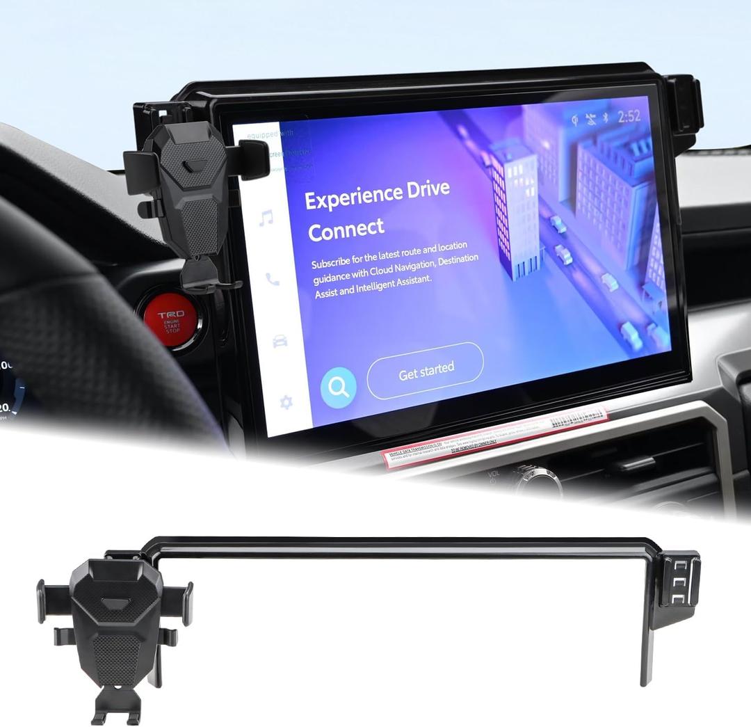 auovo Car Phone Holder Compatible with Toyota Tacoma 2024 2025 Accessories 14-Inch Screen Phone Mount Cell Phone Automobile Cradles Hands-Free 360 Degree Rotation (Only fit 14" Screen)