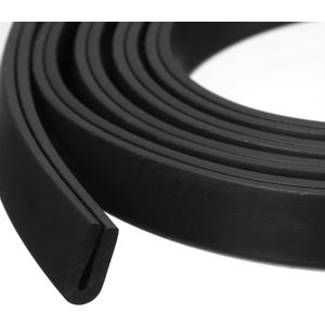 uxcell U Channel Edge Trim, 3.3ft Length Rubber Guard Seal Strip Edge Protector Round Type Fit for 0.5-1mm Edge, (5/32" W x 23/64" H) Black