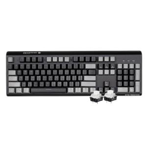 Hexgears GK735 Wired Full Size Mechanical Keyboard, Aluminum Housing Built for Gamers w/Kailh Box White Switch, White Backlit + Surrounded by RGB Light Strip, 104 Keys Gaming Keyboard for PC/Mac