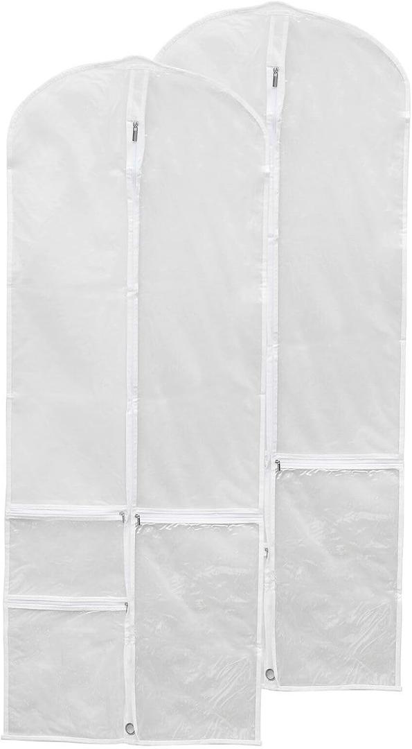Home and Garden Parts Garment Bags for Dance Costumes 2pcs 50x20" Hanging Garment Bag Clear #CN/251024/16553
