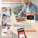 PILSAMAS WiFi Caregiver Page Wireless Call Button System - 1 Lanyard + 1 Wristband Emergency Button, No Monthly Fee, APP Alert, Custom Name/Tones, Fall Alert Devices for Elderly at Home, Nursing Care