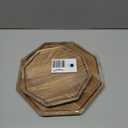 Set of 2 Acacia Wooden Trays Serving Platters Round Square Veggie Serving Tray Decor Bread Charcuterie Board Fruit Hosting Essentials Cheese Platter Vegetable Food Dish Charger Plate Charcuterie Board (8-10 Inch (Pack of 2))