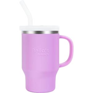 Handy Mini Tumbler, 9oz Sippy Cups for Toddlers 1-3, Stainless Interior, LeakProof Toddler Cups, Birthday Gifts for 1 Year Old Girls, Baby Girl Daycare Essentials with Name Stickers, 1 Pack (Lilac)