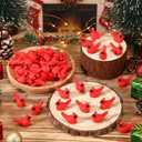 Soulchen 100 Pcs Mini Red Cardinal Bird Figurines for Craft, Tiny Cardinal Decor Small Christmas Ornaments for Gifts Christmas Craft Cake Topper Garden Lawn Home Decor