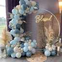 2 x PartyWoo Dusty Blue Balloons 85pcs Different Sizes of 18 12 10 5 Inch Light Blue Aqua Boho Balloon Arch Kit Garland for Graduation Baby Shower Gender Reveal Birthday Party Decorations Blue-F28