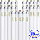 T5 28 Watts Fluorescent Light Bulb, 46 Inch T5 Fluoerscent Tube Compatible with Philips F28T5/835/ALTO, Sylvania FP28/835/ECO, 3000K Soft White Mini Bi-Pin Base G5, 2800 Lumens CRI 85 25 Pack