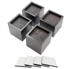 Deergo 2Inch Square Bed Risers, 2.36×2.36×2 Inch Solid Natural Wood Bed Risers for Bed, Table, Cabinet, Sofa, Furniture Lifter Pack Deergo 2Inch Square Bed Risers, 2.36×2.36×2 Inch Solid Natural Wood Bed Risers for Bed, Table, Cabinet, Sofa, Furniture Lifter Pack
