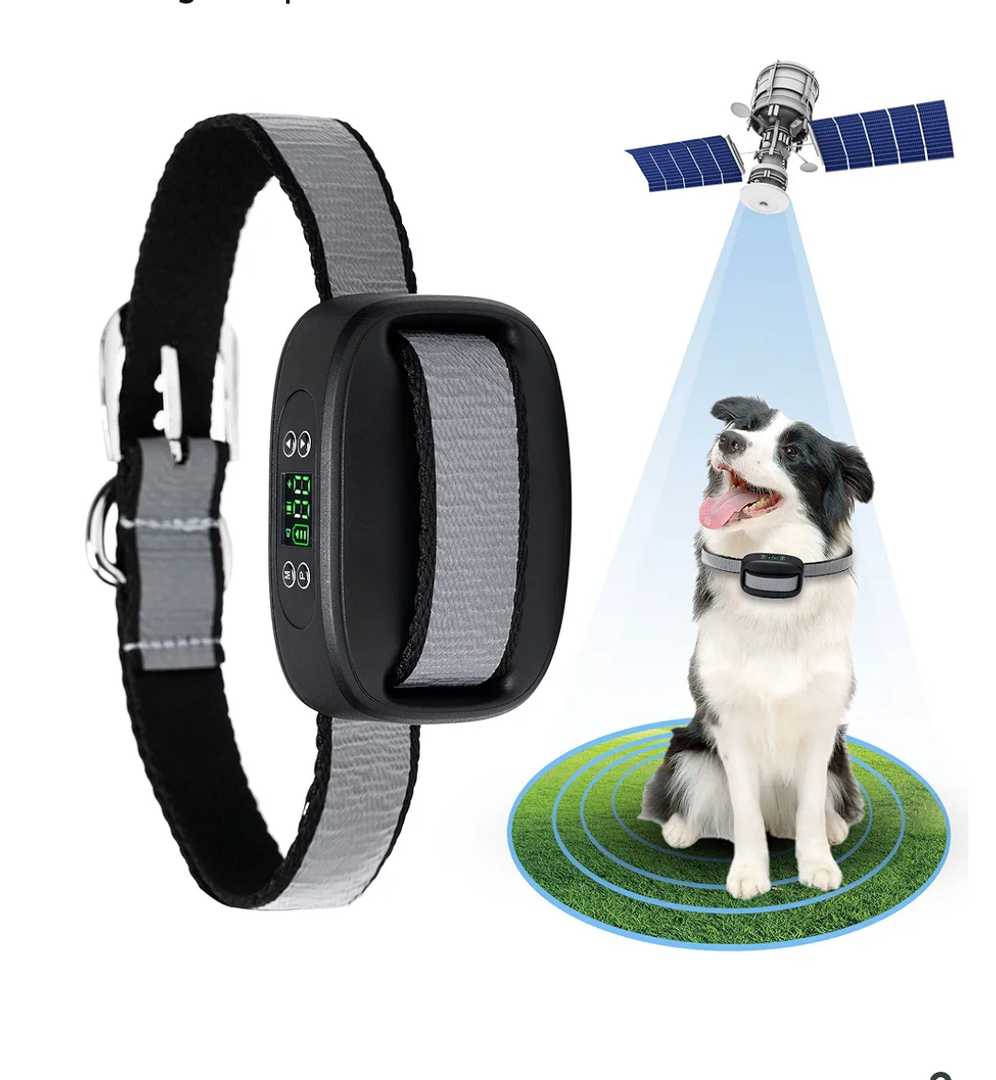 WIEZ GPS Wireless Dog Fence, Electric Dog Fence for Outdoor, Pet Containment System, Waterproof, Adjustable Range 98-3000 FT, Harmless and Suitable for Most of Dogs