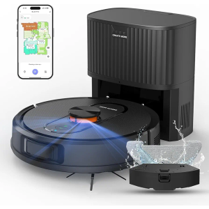 Robot Vacuum and Mop Self-Emptying, 5000Pa Robotic Vacuums, 60 Days Hands-Free, 3-in-1 LiDAR Robot Vacuum Cleaner,No-Go Zones,Perfect for Carpets, Hard Floors, and Pet Hair