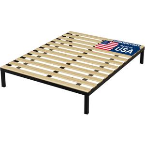 1-Inch Extra Heavy Duty Horizontal Wooden Bunkie Board/Bed Slats, Twin, Beige