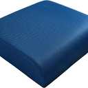YOUFI Extra Thick Large Seat Cushion -19 X 17.5 X 4 Inch Gel Memory Foam Cushion with Carry Handle Non Slip Bottom - Pain Relief Coccyx Cushion for Wheelchair Office Chair (Blue (1PACK))