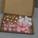 48 Pcs Cake Topper Decorations - Balloon Cupcake Toppers, Foam Balls for Birthday Party Wedding Cake Decorating (Rose Gold, Pink, White, Gold)