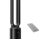 Comfort Zone 40-Inch Bladeless Tower Fan for Bedroom Quiet Standing Fan with Remote Control, 9H Timer & Wide Area Oscillation Turbocharged Airflow & Digital LED Display Black