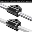 Rail Mount Adapter for Side Deck Mounting Bracket, Fit 7/8" & 1" Round/1" Square Rails Compatible with Scotty Accessories. (Rail Mount Adapter & Side Deck Mounting)