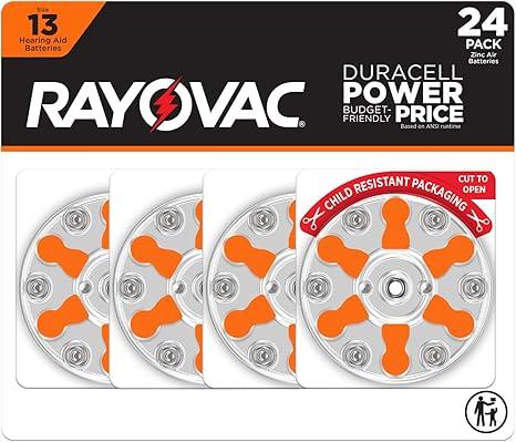 RAYOVAC 13CR-24 HEARING AID BATTERY 24PK