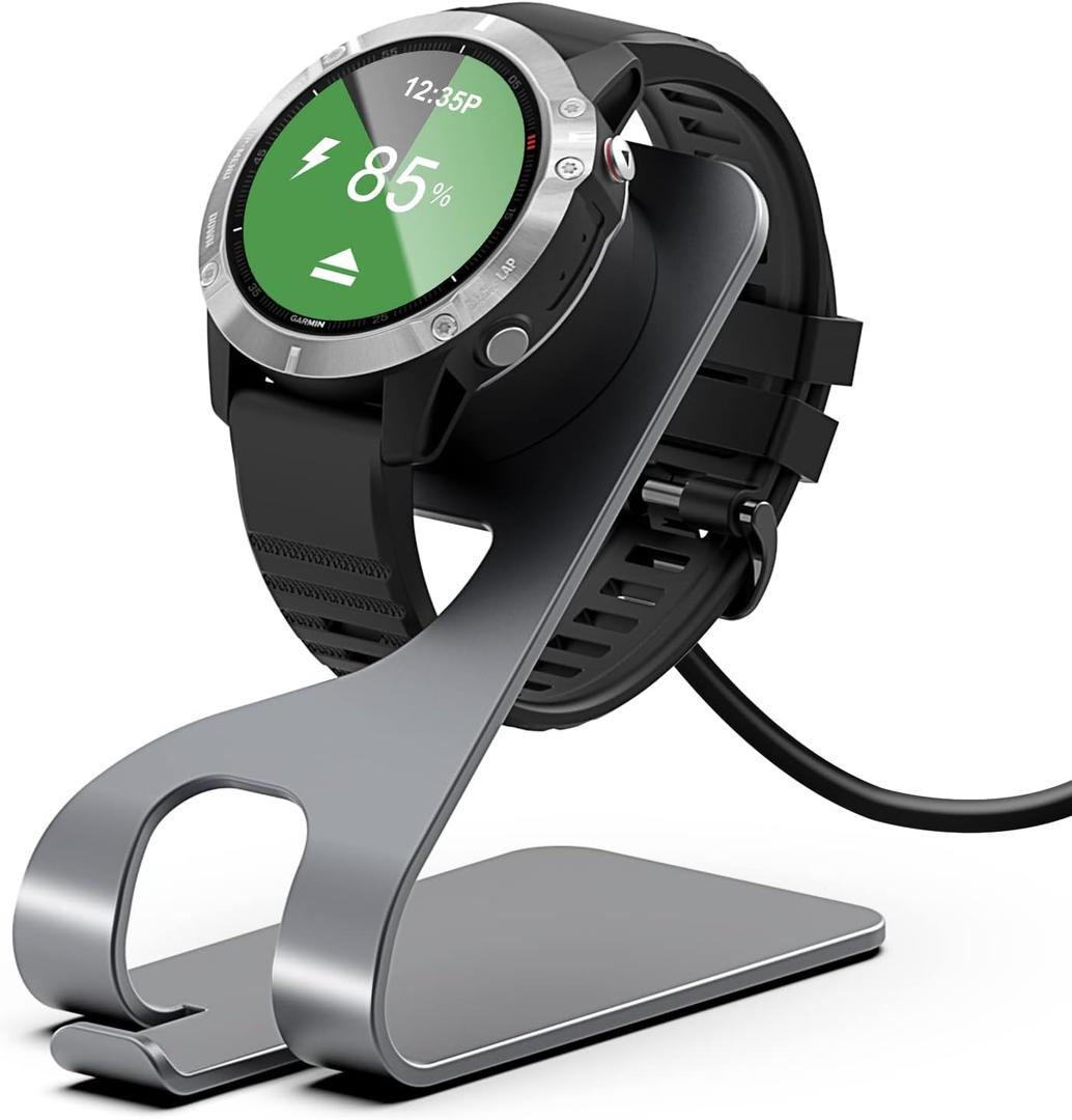 Garmin Magnetic Charger Station with 5FT USB Cable for Instinct, Vivoactive 3/4, Fenix 5/6, Venu, Forerunner 745/945/935/245, Approach S60 (Gray)