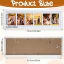 2 Pcs 28.4 x 9.5 Inches Collage Picture Frames for Wall Multiple 4 x 6 Inch Wood Picture Frame Display 6 Opening Multi Photo Frame with Acrylic Screens Horizontal and Vertical(White), 28.4 x 9.5 inches / 72 x 24 cm
