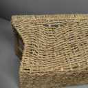 Large Wicker Basket Rectangular with Wooden Handles for Shelves, Seagrass Basket Storage, Natural Baskets for Organizing, Wicker Baskets for Storage - 3 Pack Large (Large - 14.5"x10.3"x7.5"H)