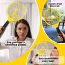 DEVOGUE Electric Fly Swatter - Weight Like Apple - 2AA Battery Powered (not incl.) - 3-Layer Protection Grid Bug Zapper Racket for Home Bedroom Kitchen Office Backyard Patio Indoor Outdoor