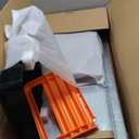 Chicken Nesting Boxes, 3 Hole Metal Chicken Egg Laying Box with Swing Perch and Rollout Egg Collection for Chicken Coop (Orange)