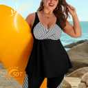 Arolina Plus Size Swimsuit for Women Two Piece Modest Tankini Full Coverage Tummy Control Bathing Suits with Shorts (XL)
