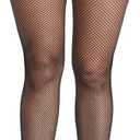 CozyWow Fishnet Tights for Women, High Waist Footed Fishnet Stockings Soft and Stretchy, Women's Patterned Tights 10+ Colors (A-black-mini Hole) One Size