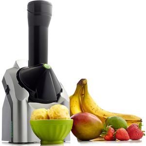 Yonanas Classic Frozen Fruit Soft Serve Maker for Healthy Vegan and Dairy-Free Treats, 200W Silver Machine with 36 Recipes, BPA Free, Easy to Clean, Quick and Simple to Use