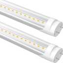 Fluorescent Light Bulbs Replacement 4FT, T8 LED Bulbs 4 Foot Type A+B, 24W (65W Equivalent) 3200LM, 4100K Cool White, 48 Inch Tube, F32T8 or F40T12 LED Replacement, Non-Dimmable, 2-Pack