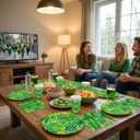 168pcs St Patricks Day Paper Plates Napkins St Patricks Day Decorations for Irish Disposable Party Tableware Set Party Supplies Serve 24 Guests